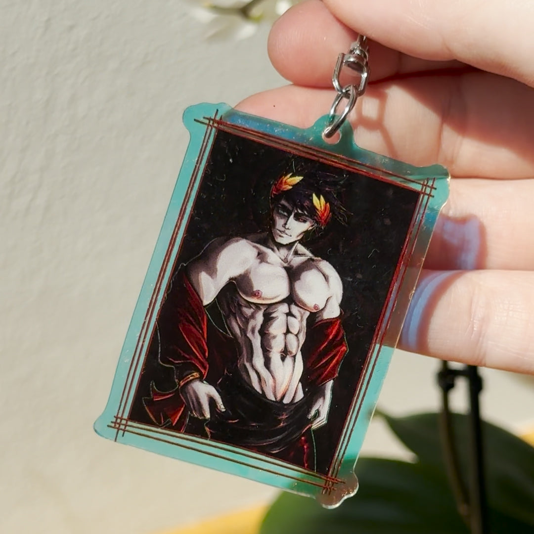 Acrylic Rainbow Charm: Zagreus Pinup