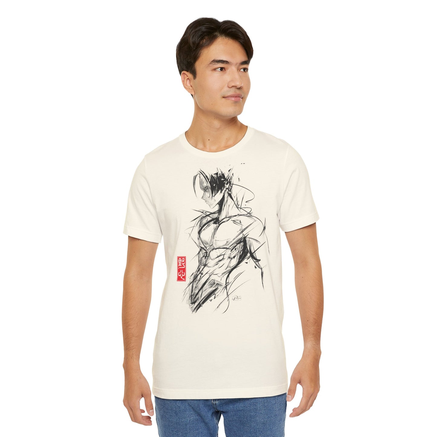 "Ambition" Artistic Unisex Jersey T-shirt - Bold Body Sketch Design