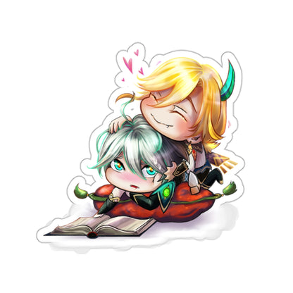 Cute Chibi Sticker Alhaitham / Kaveh from Genshin Impact