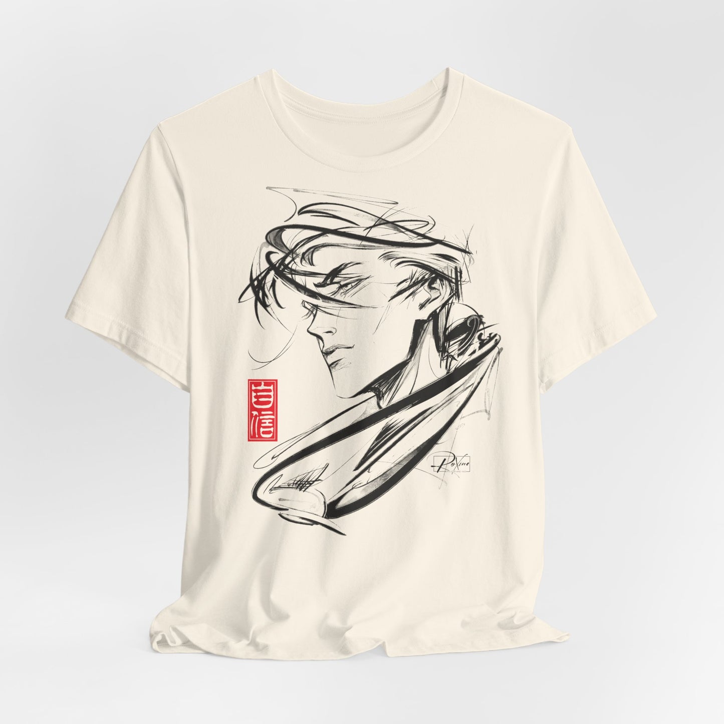 "Confidence" Stylish Unisex Jersey T-Shirt with Artistic Japanese Design - Casual Wear for Art Lovers