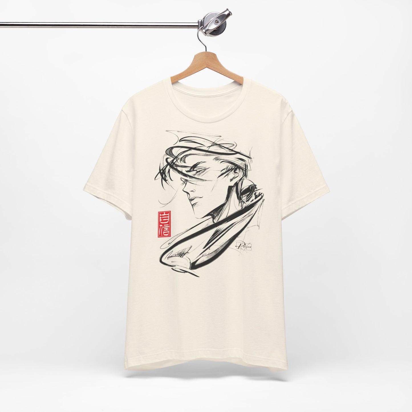 "Confidence" Stylish Unisex Jersey T-Shirt with Artistic Japanese Design - Casual Wear for Art Lovers