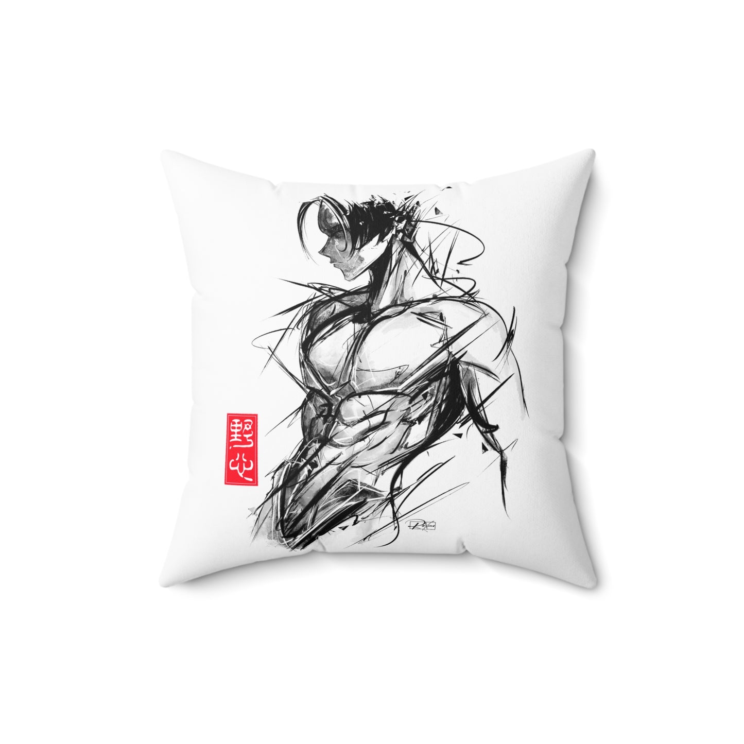 Artistic double sided square Pillow - Elegant Male Portrait Designs